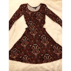 American Eagle Patterned Cutout Dress